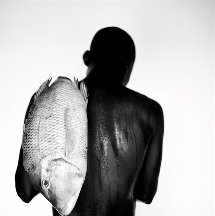 Boy with a fish II (Faith Series)