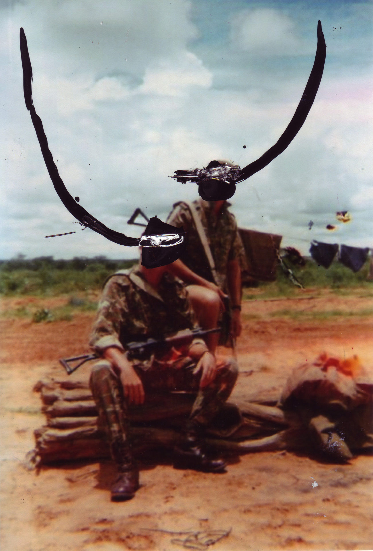 2 soldiers HORN SITTING , ‘South African Defence Force’ series